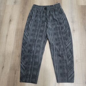 Athleta Black and White Striped Joggers